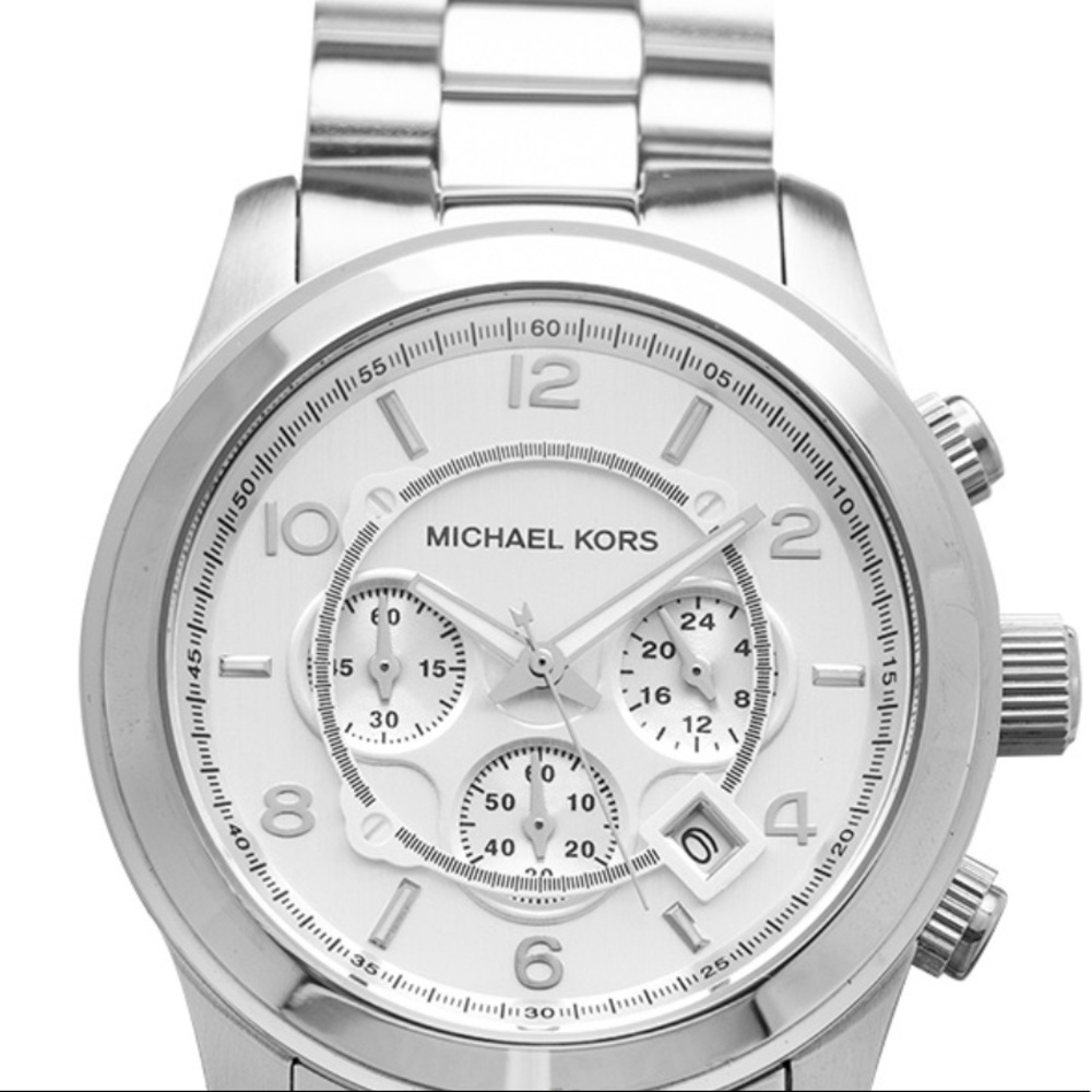 Michael Kors Silver Oversized Runway Watch